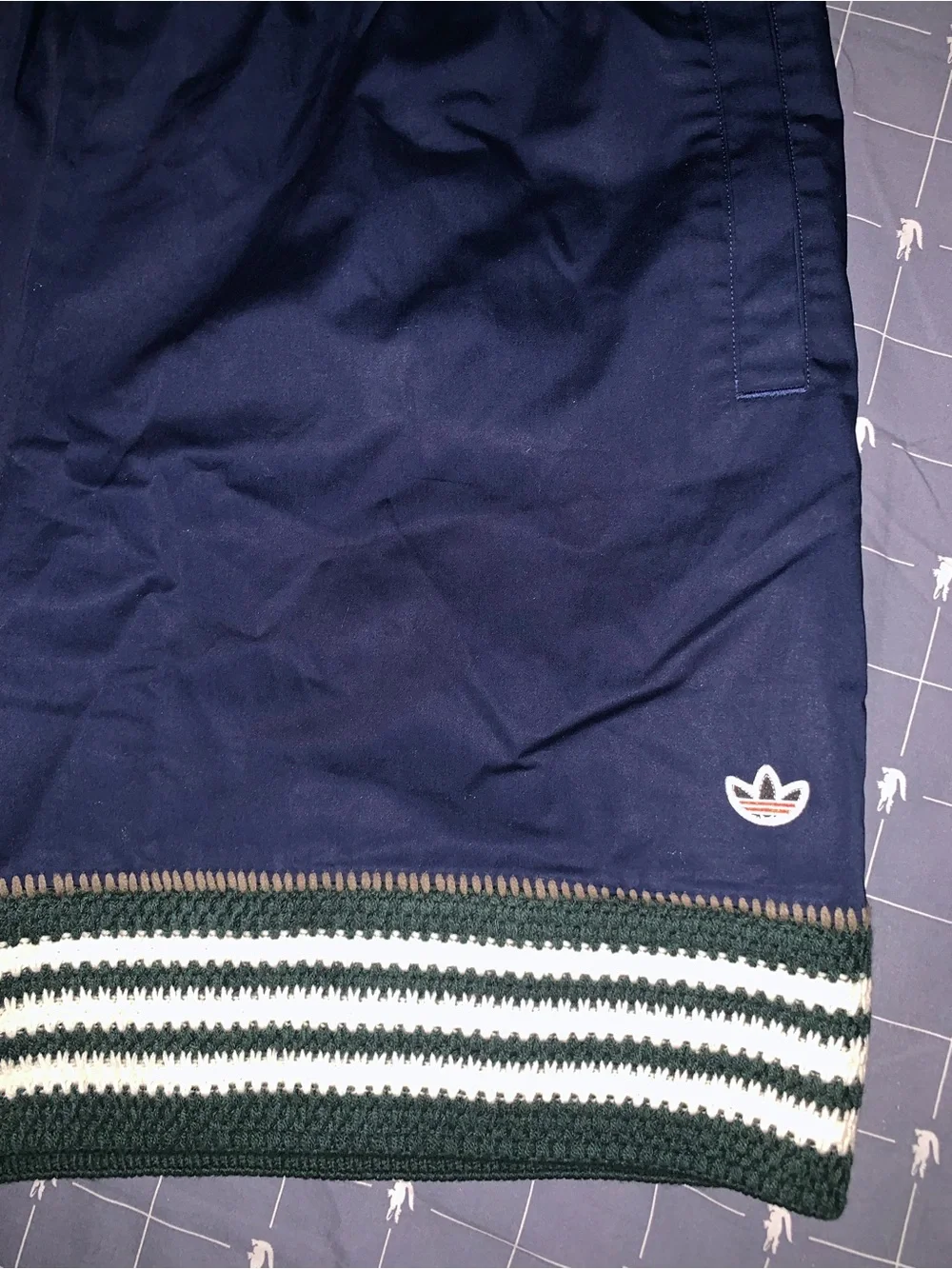 Adidas X CLOT By Edison Chen Shorts Cotton Navy JN7721 Size: XLarge